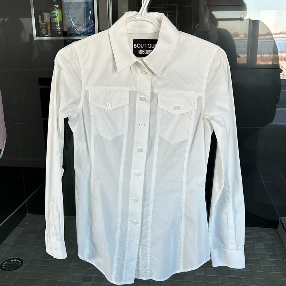 Moschino white adjusted dress shirt